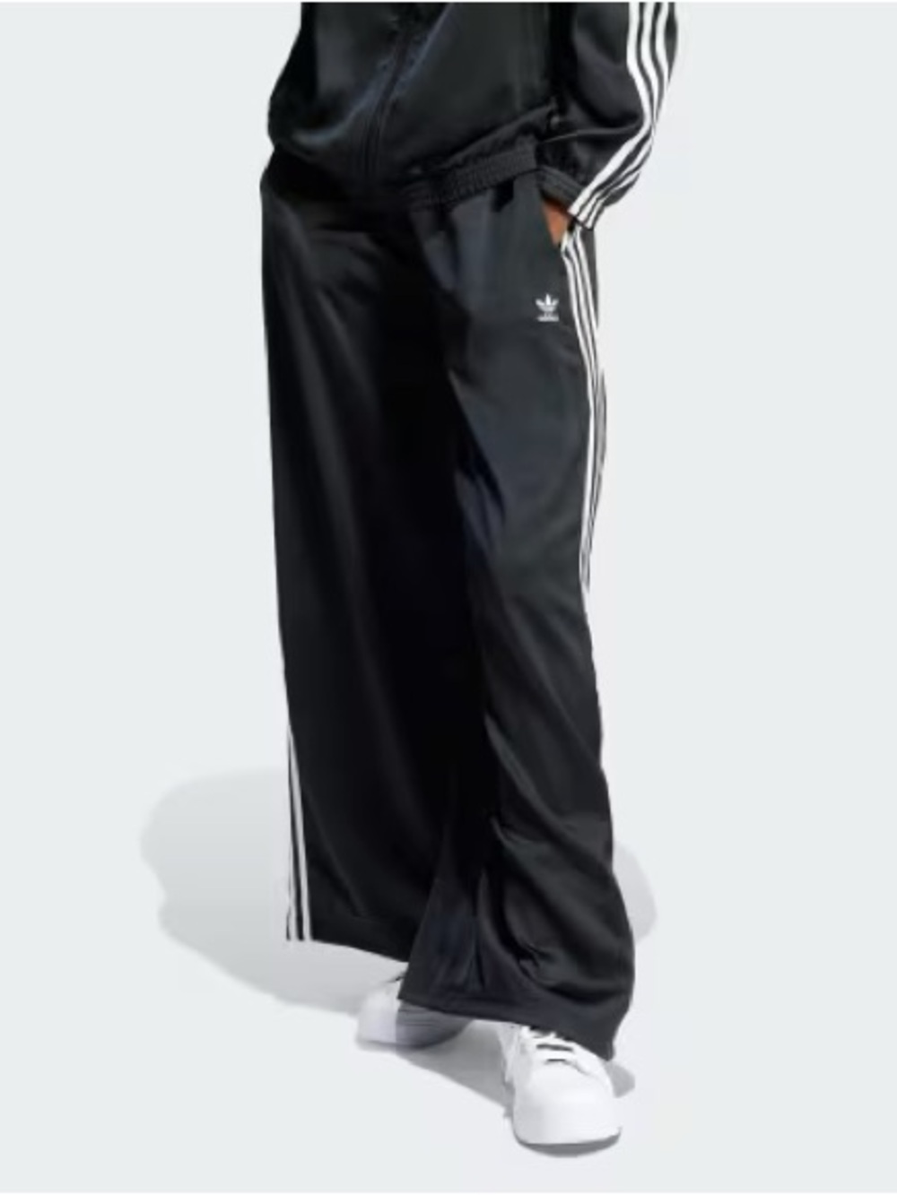 ADIDAS Adicolor Satin Wide Leg Track Pants - Picture 2 of 5